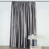 8ft Charcoal Gray Premium Velvet Backdrop Stand Curtain Panel, Drape