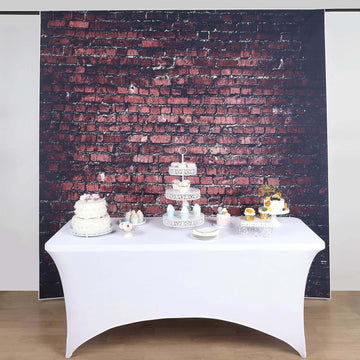 8ftx8ft Dark Red Vintage Brick Wall Vinyl Photo Shoot Backdrop