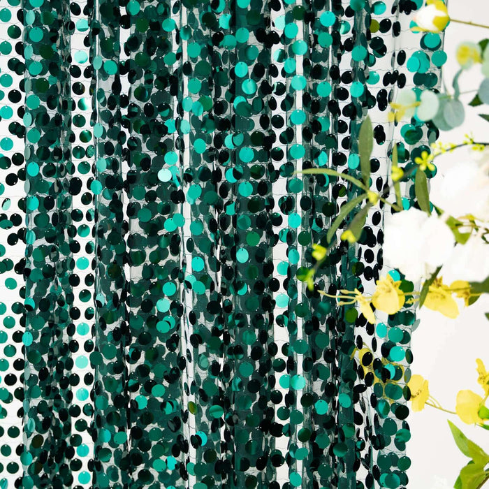 8ftx8ft Hunter Emerald Green Big Payette Sequin Photography Backdrop