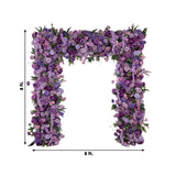 8ftx8ft Roll Up Flower Backdrop for Arch Stand, Lavender Lilac with Fabric Backing - Artificial Silk