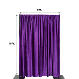 8feet Purple Premium Velvet Backdrop Stand Curtain Panel, Privacy Drape