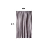 8ft Charcoal Gray Premium Velvet Backdrop Stand Curtain Panel, Drape