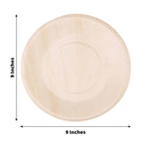 25 Pack | 9inches Eco Friendly Natural Birchwood Wooden Round Dinner Plates