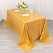90x132inch Shiny Gold Polyester Rectangular Tablecloth With Shimmer Sequin Dots