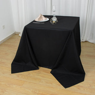Elevate Your Event with a Black Polyester Tablecloth