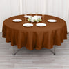 90inch Cinnamon Brown Seamless Polyester Round Tablecloth