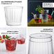 25 Pack | 9oz Crystal Clear Disposable Cocktail Glasses With Rounded Rims