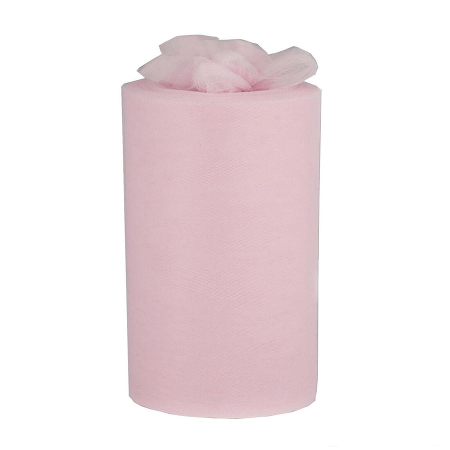 9inch x 100 Yards Pink Tulle Fabric Bolt, Sheer Fabric Spool Roll For Crafts#whtbkgd