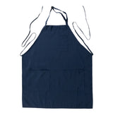 Navy Blue Premium Polyester Cooking Chef Apron with Adjustable Neck and Long Ties#whtbkgd