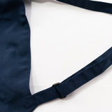 Navy Blue Premium Polyester Cooking Chef Apron with Adjustable Neck and Long Ties