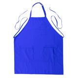 Royal Blue Premium Polyester Cooking Chef Apron with Adjustable Neck and Long Ties#whtbkgd