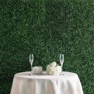 11 Sq ft. Dark Green Boxwood Hedge Garden Wall Backdrop Mat - 4 Artificial Panels