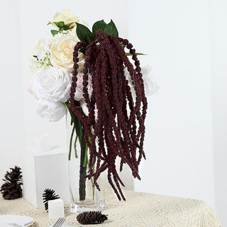 High-Quality Artificial Amaranthus Flower Stem Spray and Ivy Leaves