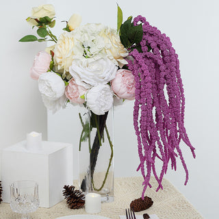 Create a Lavish Lilac Atmosphere with our Lavender Lilac Artificial Amaranthus Flower Stem Spray and Ivy Leaves