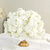 20inch Pre-Arranged Artificial Cherry Blossom Centerpiece, White Silk Flower Ball Arrangement