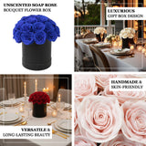 Blush Prearranged Rose Centerpiece Arrangement, 27pcs Roses with Black Round Gift Box