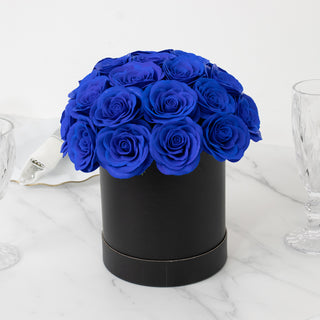 Royal Blue Soap Rose Flower Box Bouquet