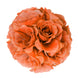 2 Pack 7inch Terracotta Rust Artificial Silk Rose Kissing Ball, Faux Flower Ball#whtbkgd