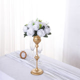 2 Pack White Silk Rose Flower Balls For Centerpieces, Artificial Kissing Balls