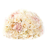 Artificial flower bouquet in soft pastel colors against a white background. #whtbkgd