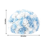 Pre-Arranged Silk Rose Wedding Centerpiece, Light Blue Artificial Rose Flower Balls