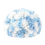 Pre-Arranged Silk Rose Wedding Centerpiece, Light Blue Artificial Rose Flower Balls#whtbkgd_99