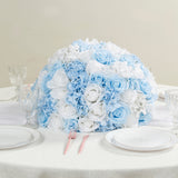 Pre-Arranged Silk Rose Wedding Centerpiece, Light Blue Artificial Rose Flower Balls