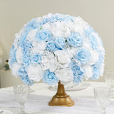 Pre-Arranged Silk Rose Wedding Centerpiece, Light Blue Artificial Rose Flower Balls