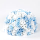 Pre-Arranged Silk Rose Wedding Centerpiece, Light Blue Artificial Rose Flower Balls_99