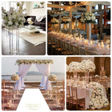 22-Inch White Silk Rose Grand Centerpiece – Pre-Made Artificial Flower Ball for Wedding