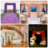 8ftx8ft Roll Up Flower Backdrop for Arch Stand, Lavender Lilac with Fabric Backing - Artificial Silk