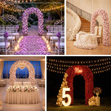 Floral arch backdrop for romantic ceremony aisles and photo-worthy event displays