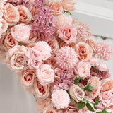 Soft pink rose and hydrangea floral arrangement bouquet#whtbkgd