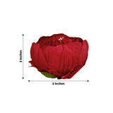 10 Pack | 3inch Red Artificial Silk DIY Craft Peony Flower Heads