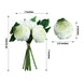 5 Flower Head Cream Peony Bouquet | Artificial Silk Peonies Spray