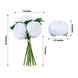 5 Flower Head White Peony Bouquet | Artificial Silk Peonies Spray