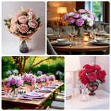 2-Pack Silk Peony Bouquet 14\" Natural – Lifelike Artificial Flower Arrangement for Vase Display