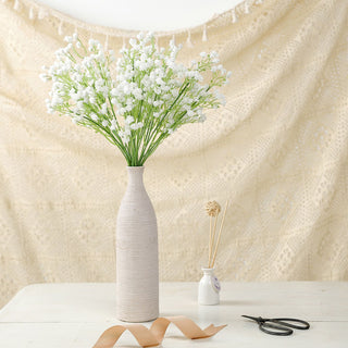 Elegant White Artificial Silk Babys Breath Gypsophila Flowers