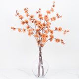 2 Branches 42inch Tall Terracotta (Rust) Artificial Silk Carnation Flower Stems