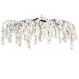 White cherry blossom garland with cascading floral branches on a white background#whtbkgd