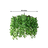 46" Green Artificial Eucalyptus Leaf Vines Ceiling Canopy, Round Draping Ivy Leaves