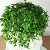 46" Green Artificial Eucalyptus Leaf Vines Ceiling Canopy, Round Draping Ivy Leaves