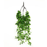 46" Green Artificial Eucalyptus Leaf Vines Ceiling Canopy, Round Draping Ivy Leaves