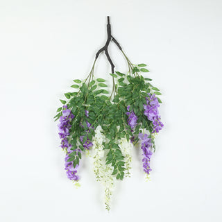 <h3 style="margin-left:0px;"><strong>Enchanting Sophistication with Cream &amp; Purple Wisteria Hanging Canopy</strong>