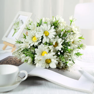 Cream Artificial Silk Daisy Flower Bouquet Branches for Every Occasion