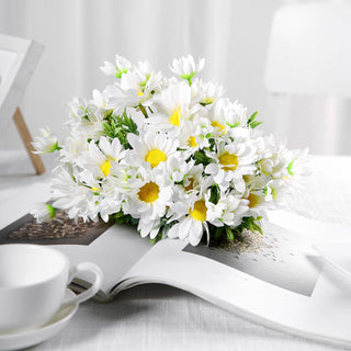 White Artificial Silk Daisy Flower Bouquet for Every Occasion