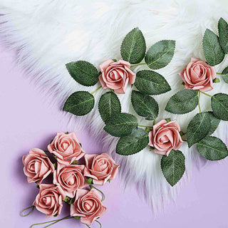 Elevate Your Event Decor with Dusty Rose Foam Roses