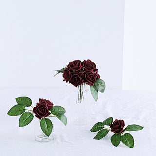 Burgundy Artificial Foam Flowers: A Timeless and Radiant Addition to Your Event Decor