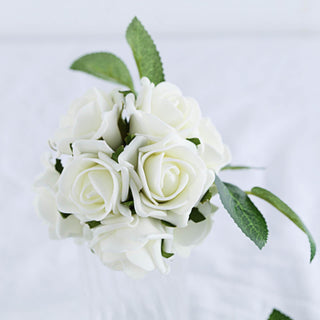 Captivating Beauty and Lasting Bloom: Ivory Artificial Foam Roses