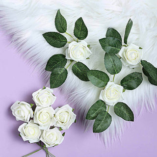 Create a Timeless and Elegant Atmosphere with 24 Ivory Artificial Foam Roses